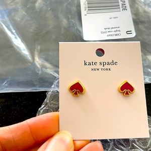 NWT -Authentic Kate Spade bright rose earrings